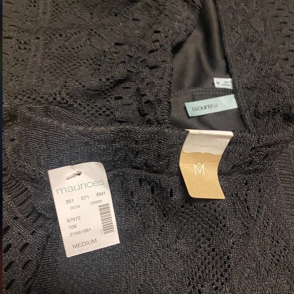 Maurice’s Women’s Elegant Black Lace Handkerchief Hem Skirt Size M Midi Length - Picture 10 of 13